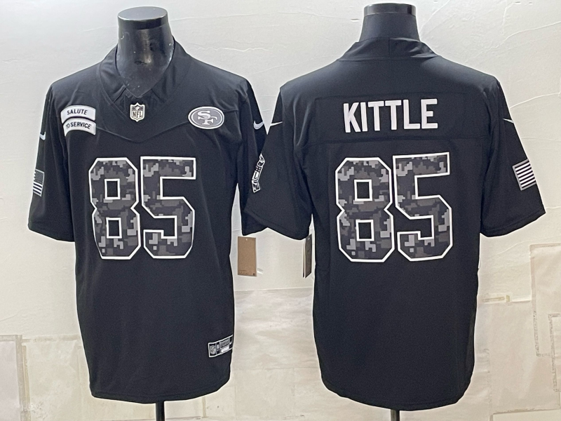 Men 2026 Nike San Francisco 49ers #85 Kittle black NFL Jersey 101103